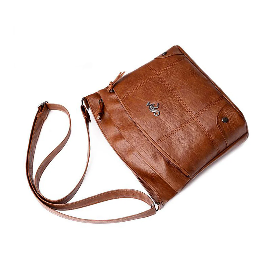 Heidi-Mode | Vintage Leder Umhängetasche für Damen - Image 5