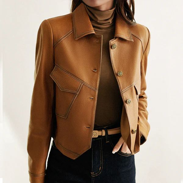 Heidi-Mode | Vintage Lederjacke für Frauen - Image 5