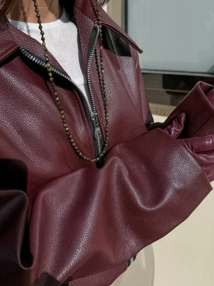 Heidi-Mode | Vintage Rote Jacke für Frauen - Image 4