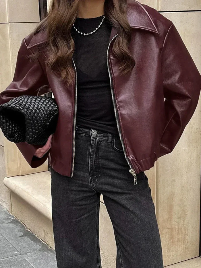 Heidi-Mode | Vintage Rote Jacke für Frauen - Image 5
