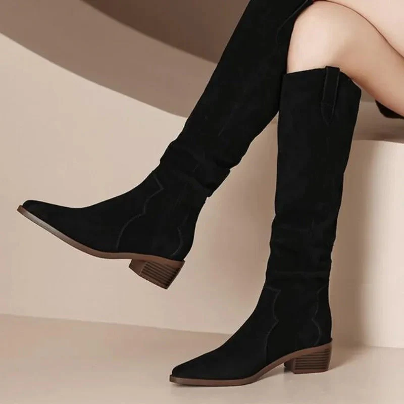Heidi-Mode | Vintage-Stiefel Aus Wildleder mit Rüschen - Image 4