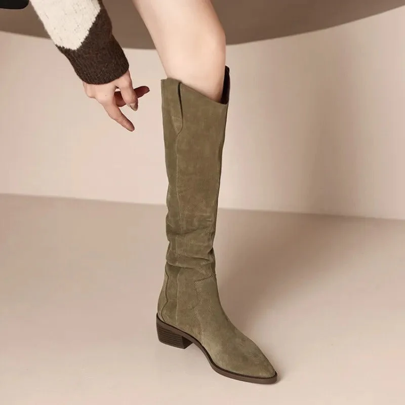 Heidi-Mode | Vintage-Stiefel Aus Wildleder mit Rüschen - Image 5