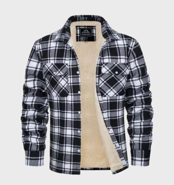 Heidi-Mode | Trendy Vintage-Style Flanell Herrenjacke - Image 5