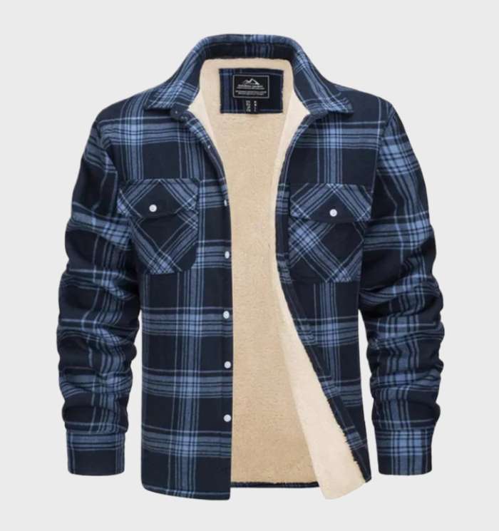 Heidi-Mode | Trendy Vintage-Style Flanell Herrenjacke - Image 7