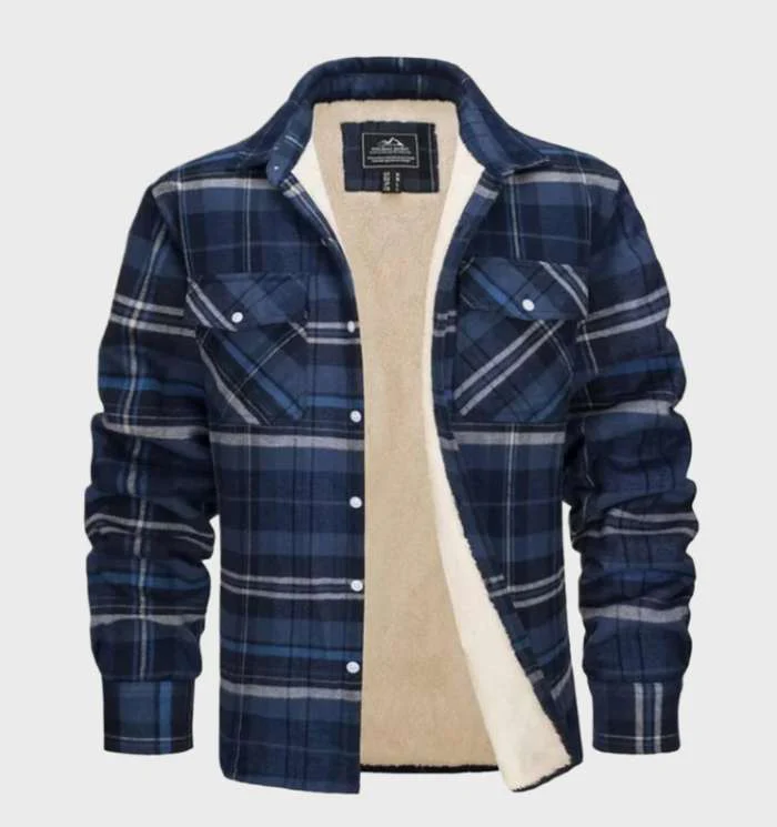 Heidi-Mode | Trendy Vintage-Style Flanell Herrenjacke - Image 8