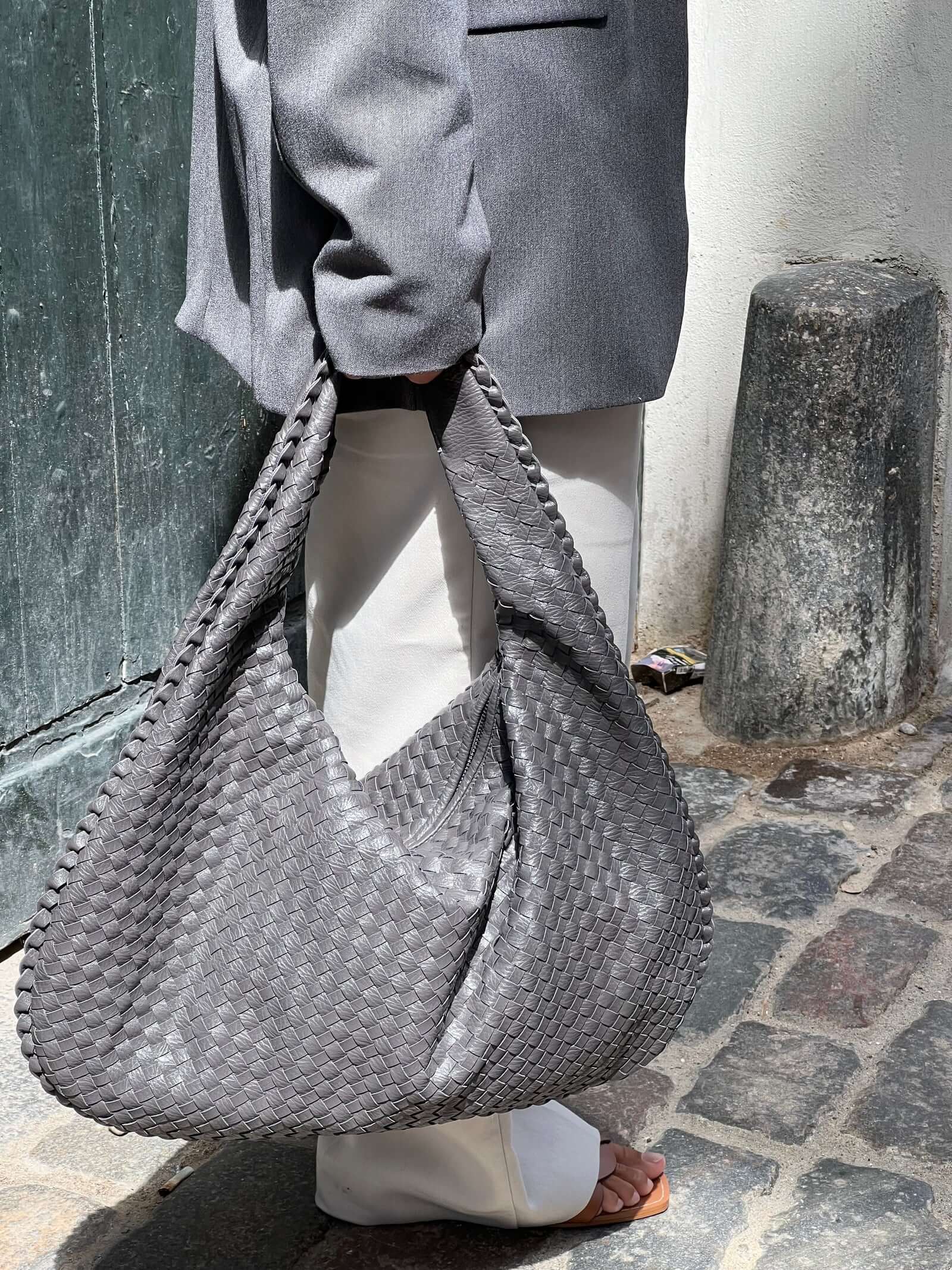 Heidi-Mode | Vintage Umhängetasche Damen Geflochtene Handtasche mit Reißverschluss Im Sale - Image 12