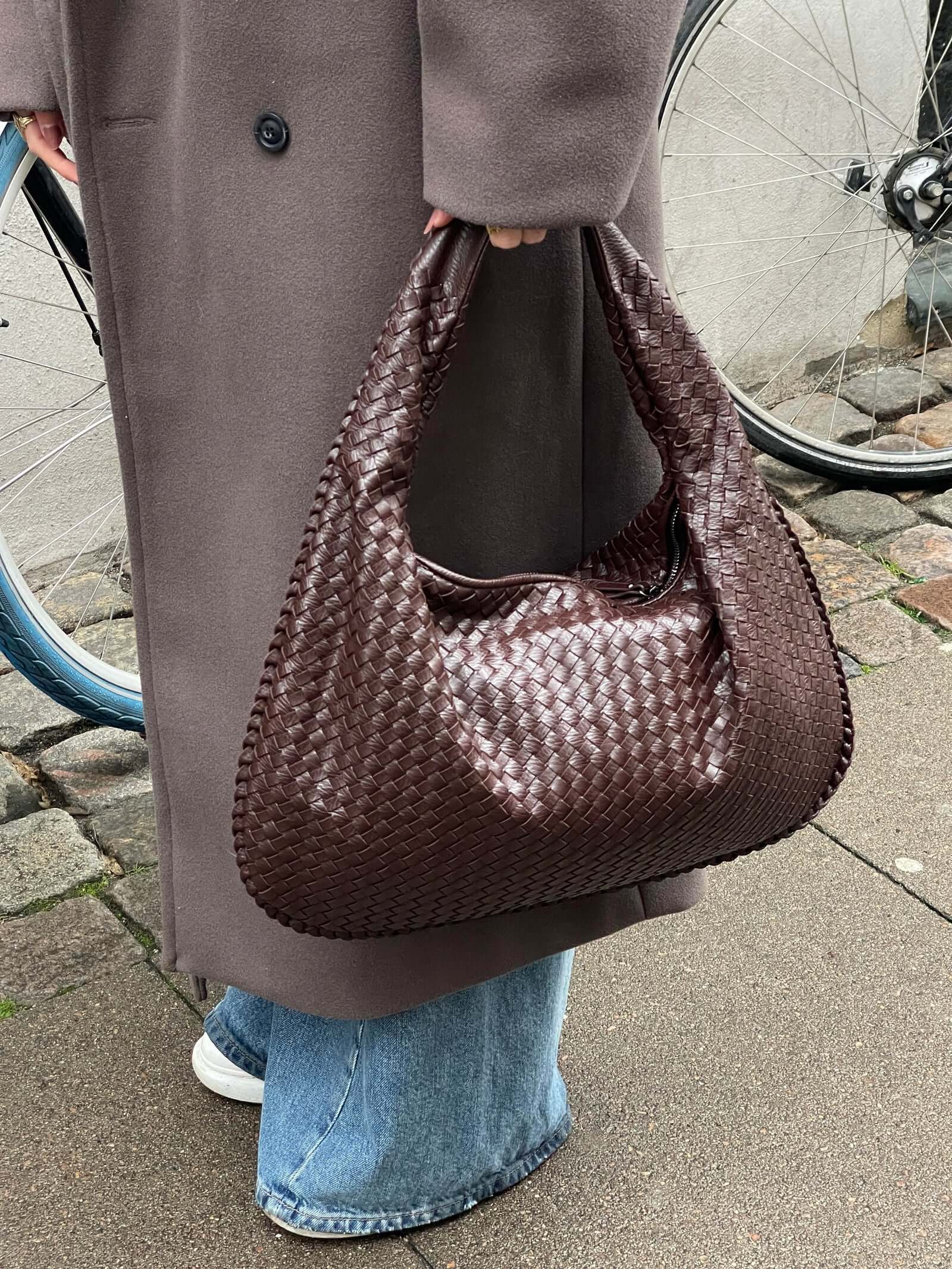 Heidi-Mode | Vintage Umhängetasche Damen Geflochtene Handtasche mit Reißverschluss Im Sale - Image 14