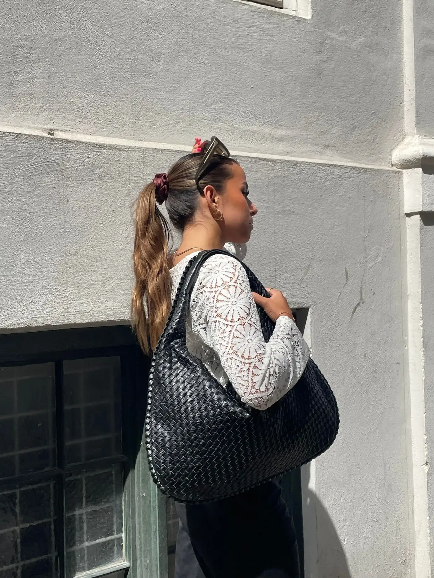Heidi-Mode | Vintage Umhängetasche Damen Geflochtene Handtasche mit Reißverschluss Im Sale - Image 2