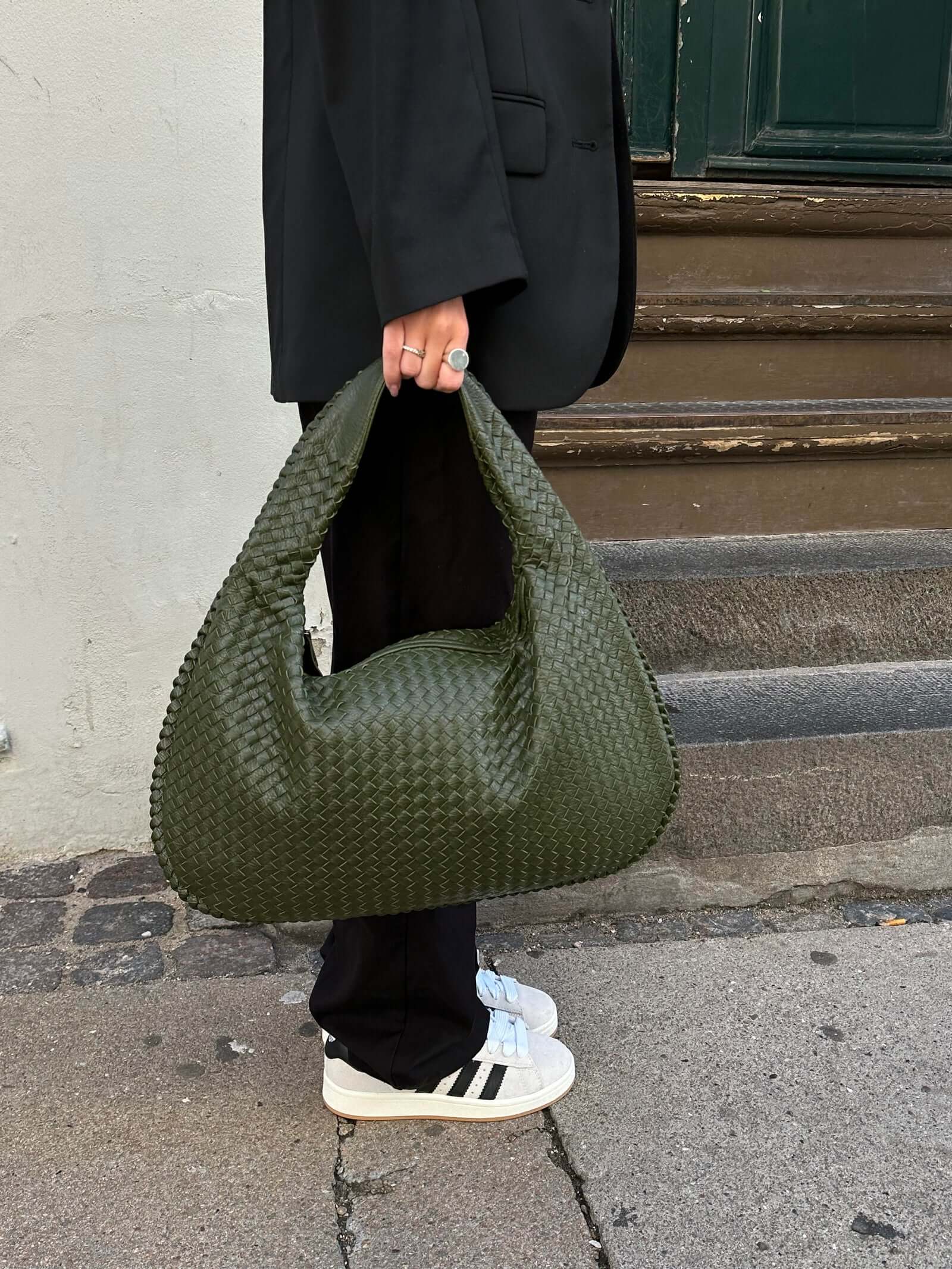 Heidi-Mode | Vintage Umhängetasche Damen Geflochtene Handtasche mit Reißverschluss Im Sale - Image 23
