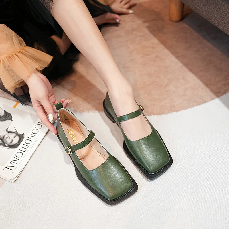 Heidi-Mode | Frühling und Herbst Damen Leder Schuhe Frauen Lässige Schuhe Mode Flache Loafers Britischer Stil Büro und Bankett - Image 5