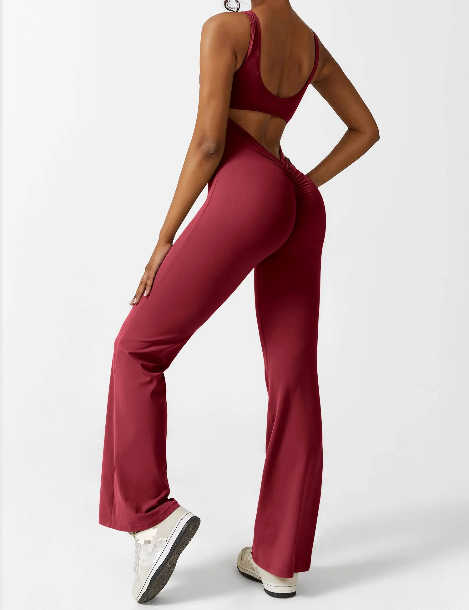 Heidi-Mode | V-Rücken Auslaufender Jumpsuit - Image 22