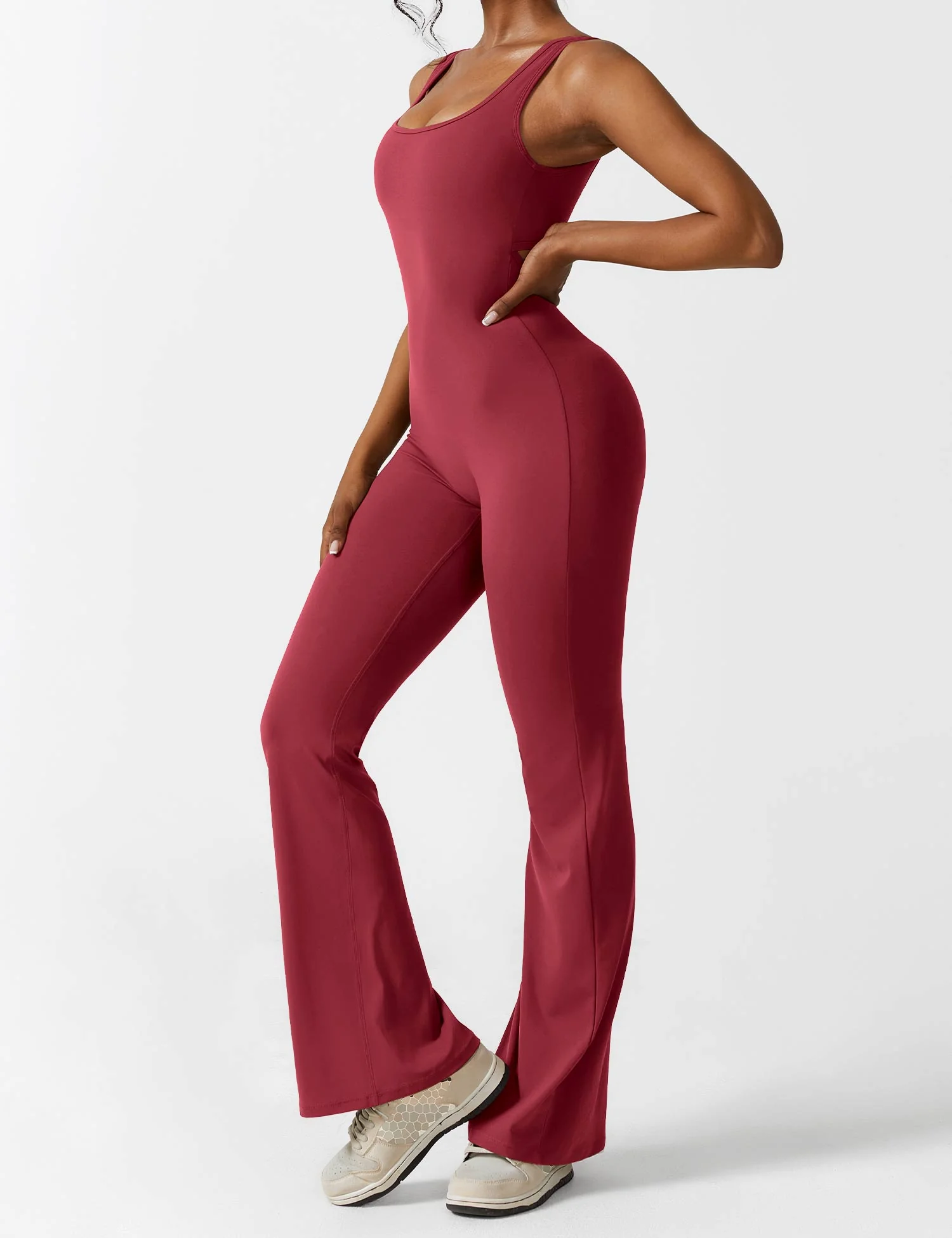 Heidi-Mode | V-Rücken Auslaufender Jumpsuit - Image 23