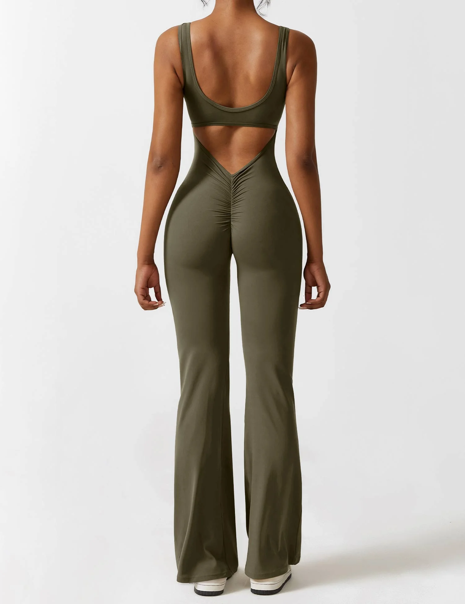 Heidi-Mode | V-Rücken Auslaufender Jumpsuit - Image 46