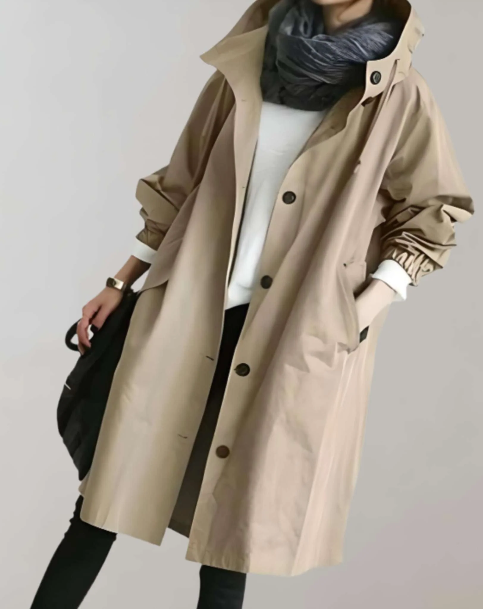 Heidi-Mode | Warmer Trenchcoat mit Kapuze - Image 3