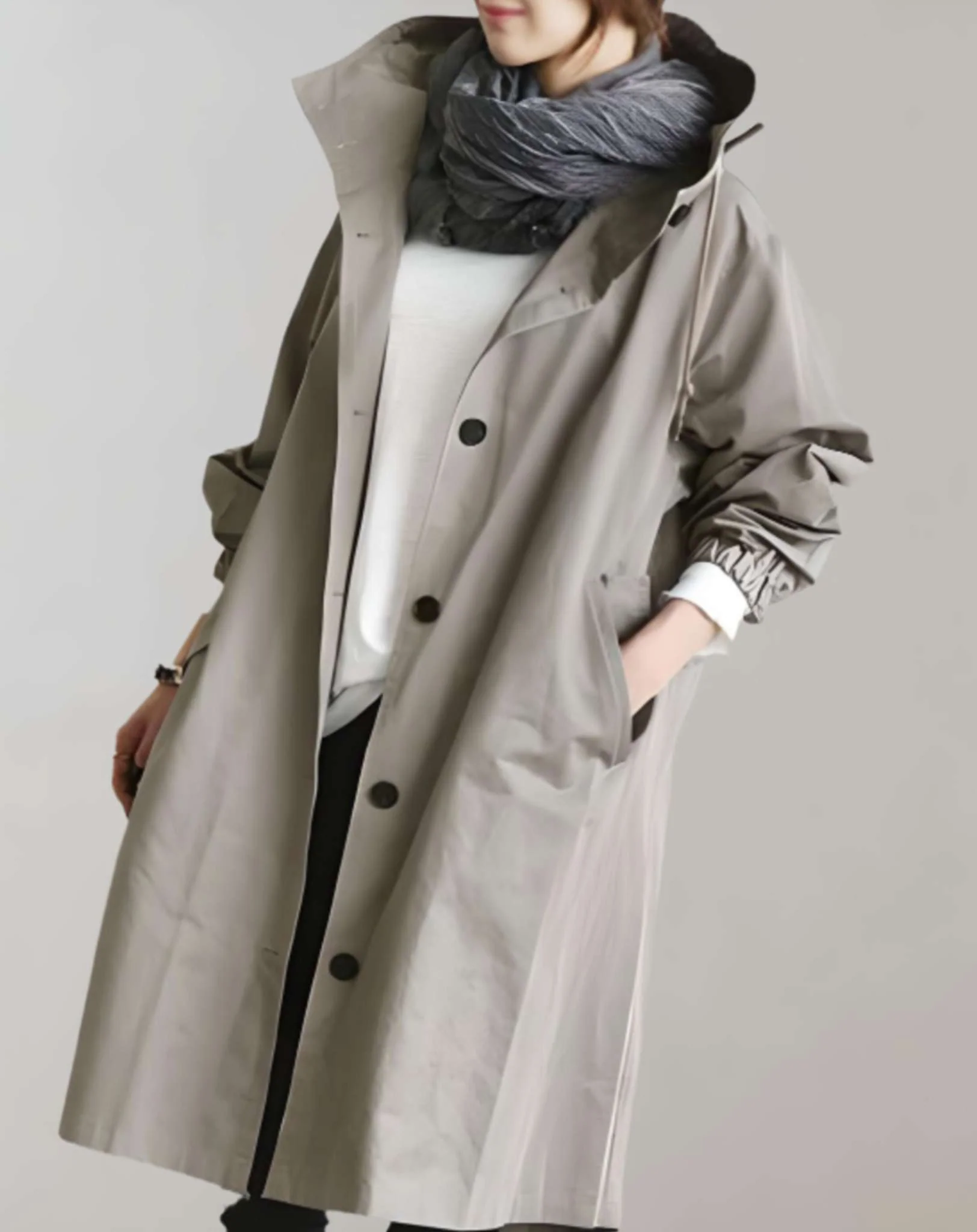Heidi-Mode | Warmer Trenchcoat mit Kapuze - Image 6