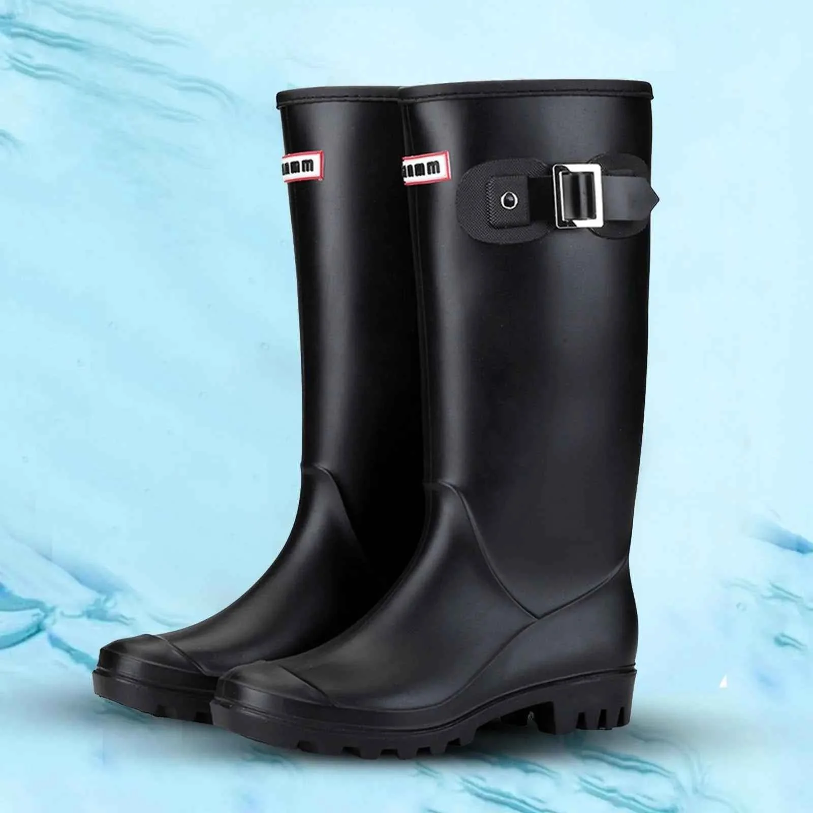 Heidi-Mode | Wasserdichte Regenstiefel - Elegantes Kniehohes Gummi-Design mit Reißverschluss - Image 4