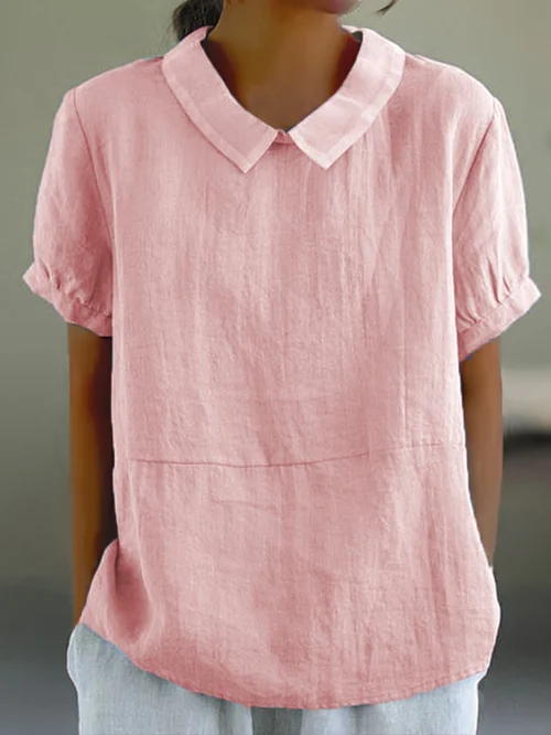 Heidi-Mode | Weiche Baumwoll Leinen Bluse für Damen - Image 3