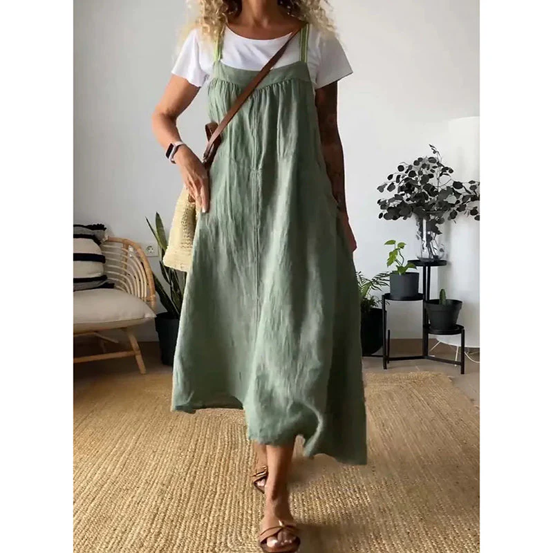 Heidi-Mode | Weiche Baumwoll Leinen Kleid - Image 3