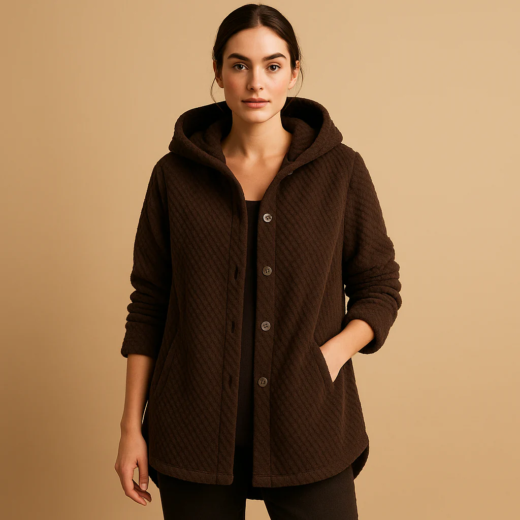 Heidi-Mode | Weiche Damen Teddyjacke mit Kapuze - Image 4
