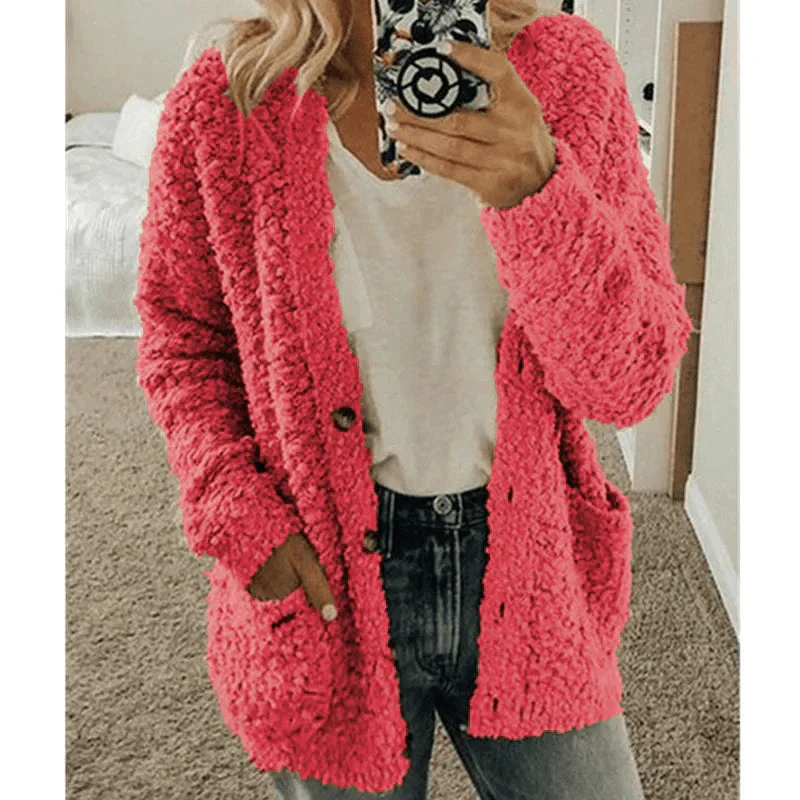 Heidi-Mode | Weicher Strickjacke Warmer Damenpullover Flauschiges Design - Image 6