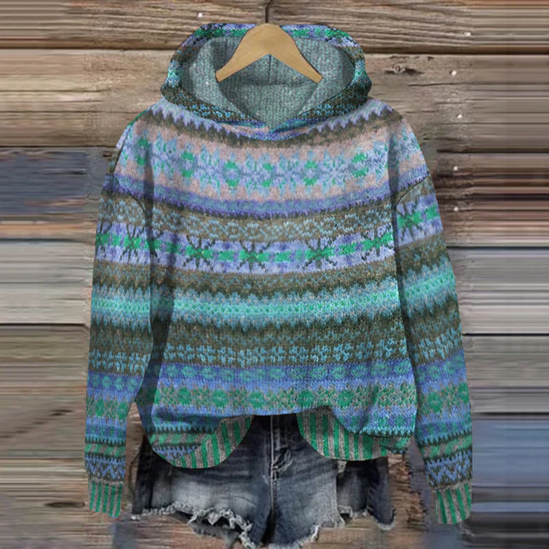 Heidi-Mode | Weinlese Fair Isle Hoody