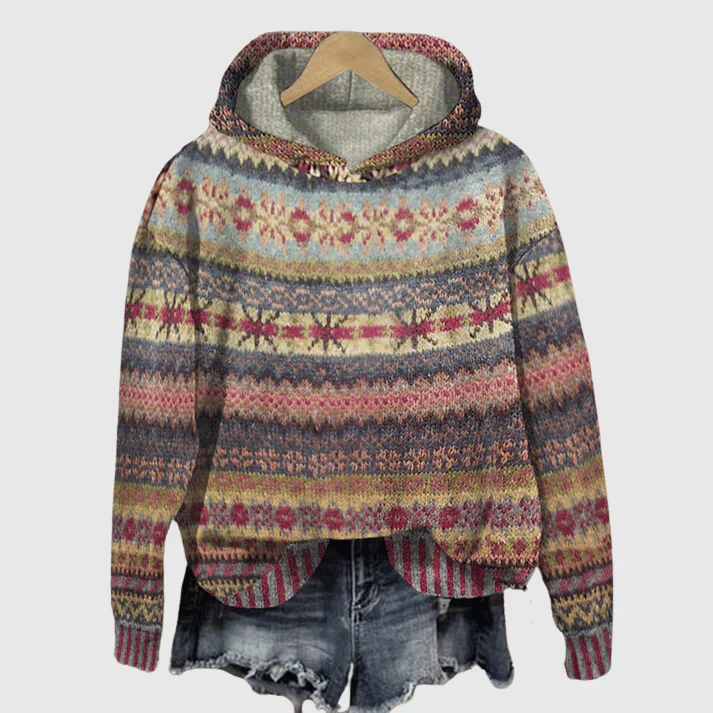 Heidi-Mode | Weinlese Fair Isle Hoody - Image 3