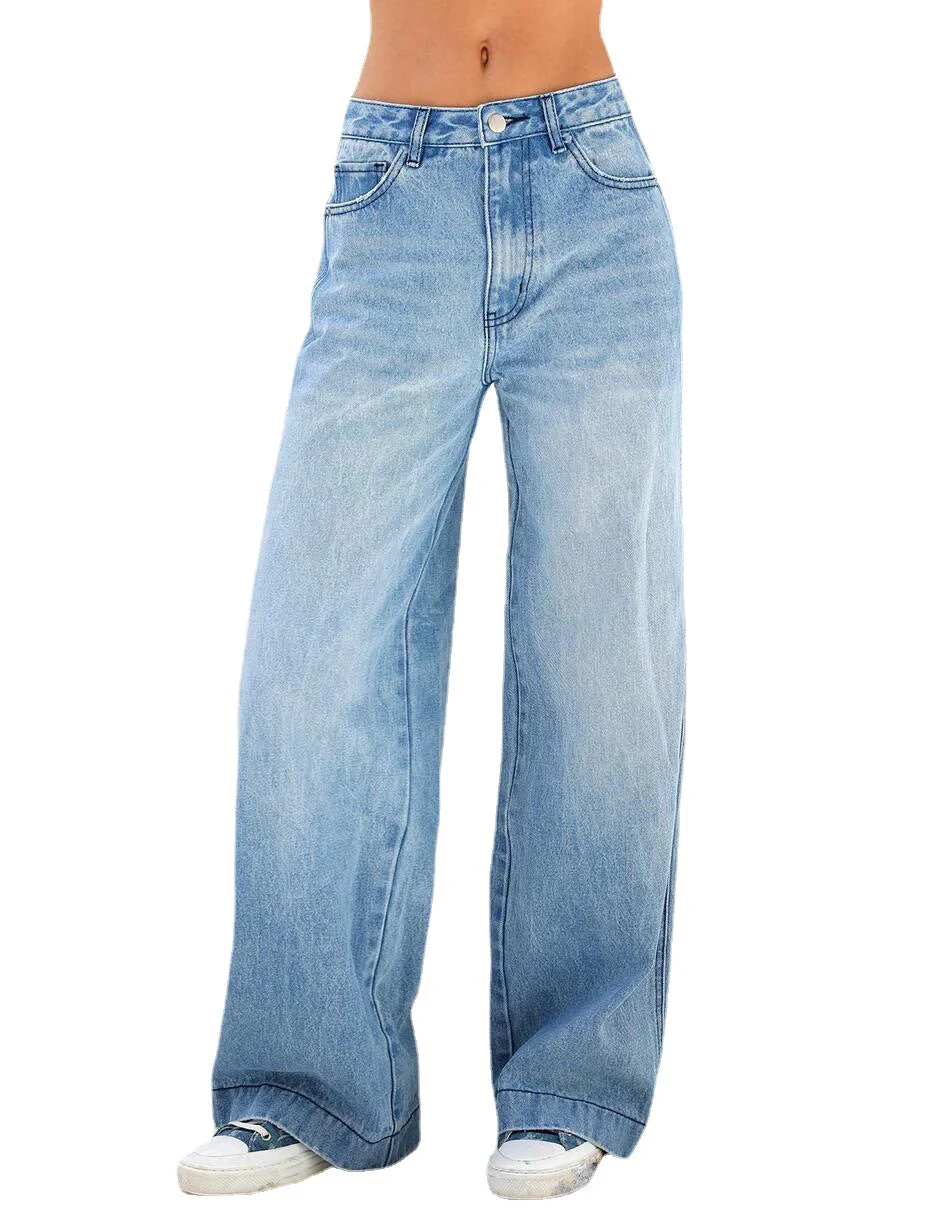 Heidi-Mode | Weites Bein Flared Hohe Taille Denim Jeans - Image 2