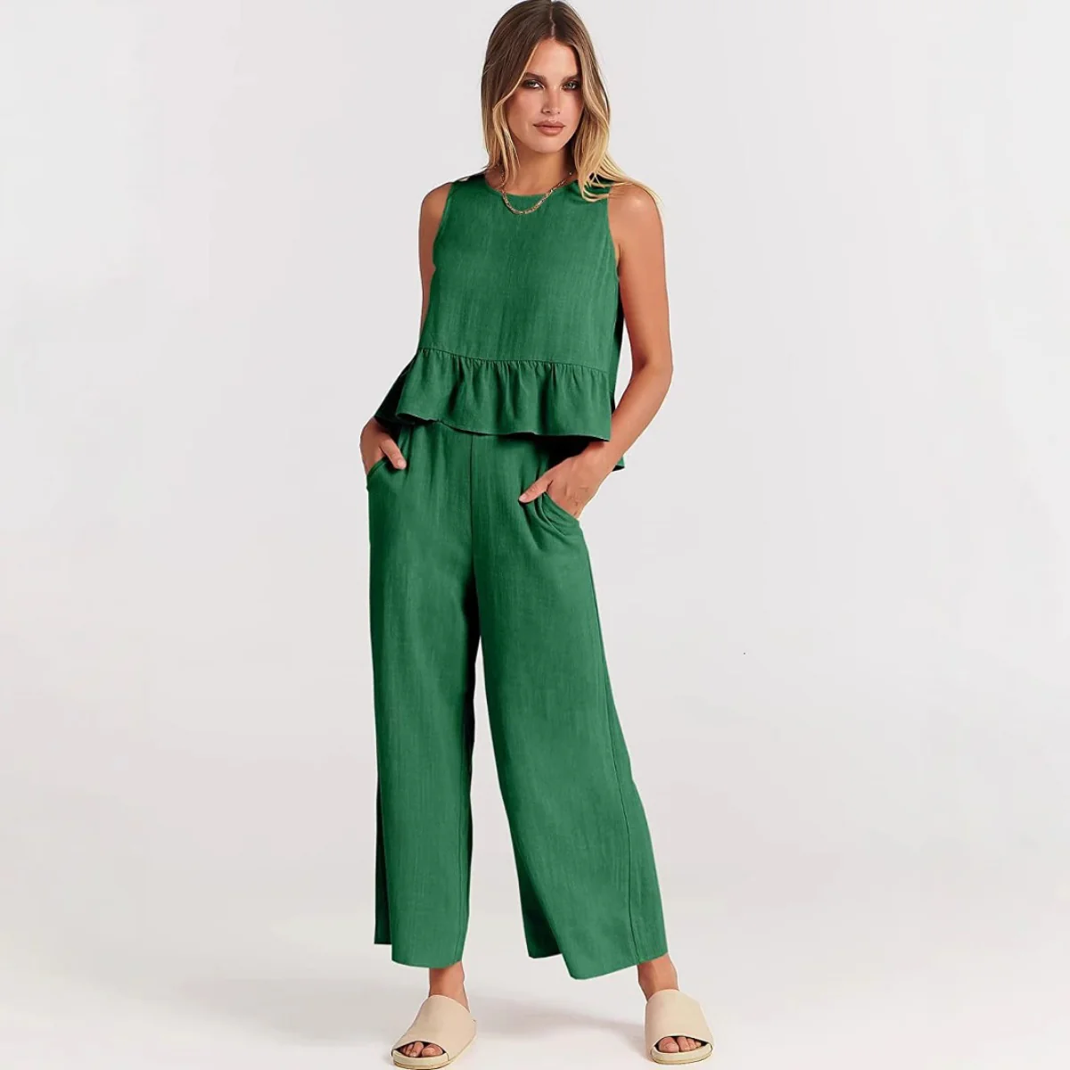 Heidi Mode | Weste Neun-Punkt-Hose Freizeitanzug - Image 3