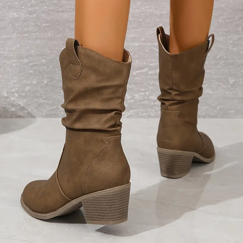 Heidi-Mode | Western Halbhohe Stiefel - Image 3