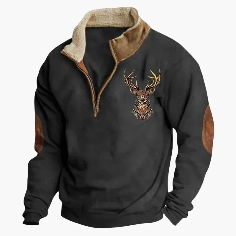 Heidi-Mode | Western Style Pullover mit Azteken-Muster und Longhorn-Motiv - Bequemer Freizeit-Sweater für Outdoor & Alltag - Image 15