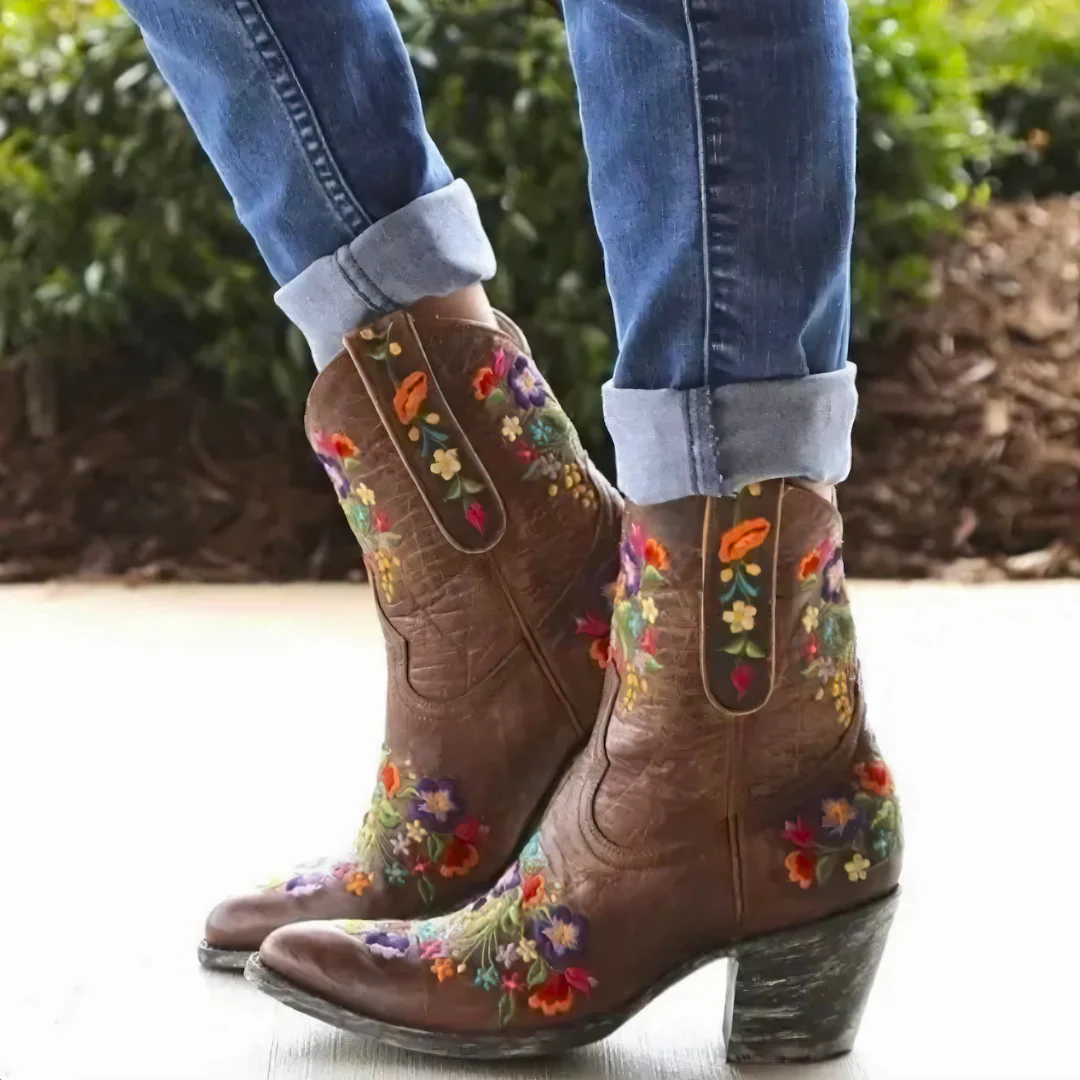 Heidi-Mode | Wetterbeständige Vintage Cowgirl-Stiefel - Image 7