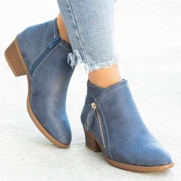 Heidi-Mode | Stiefeletten Damen – Leichtgewichtige Bequeme Blockabsatz - Image 3