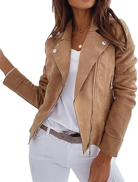 Heidi-Mode | Wildleder Jacke Elegante Jacke In Suede-Optik für Damen - Image 5