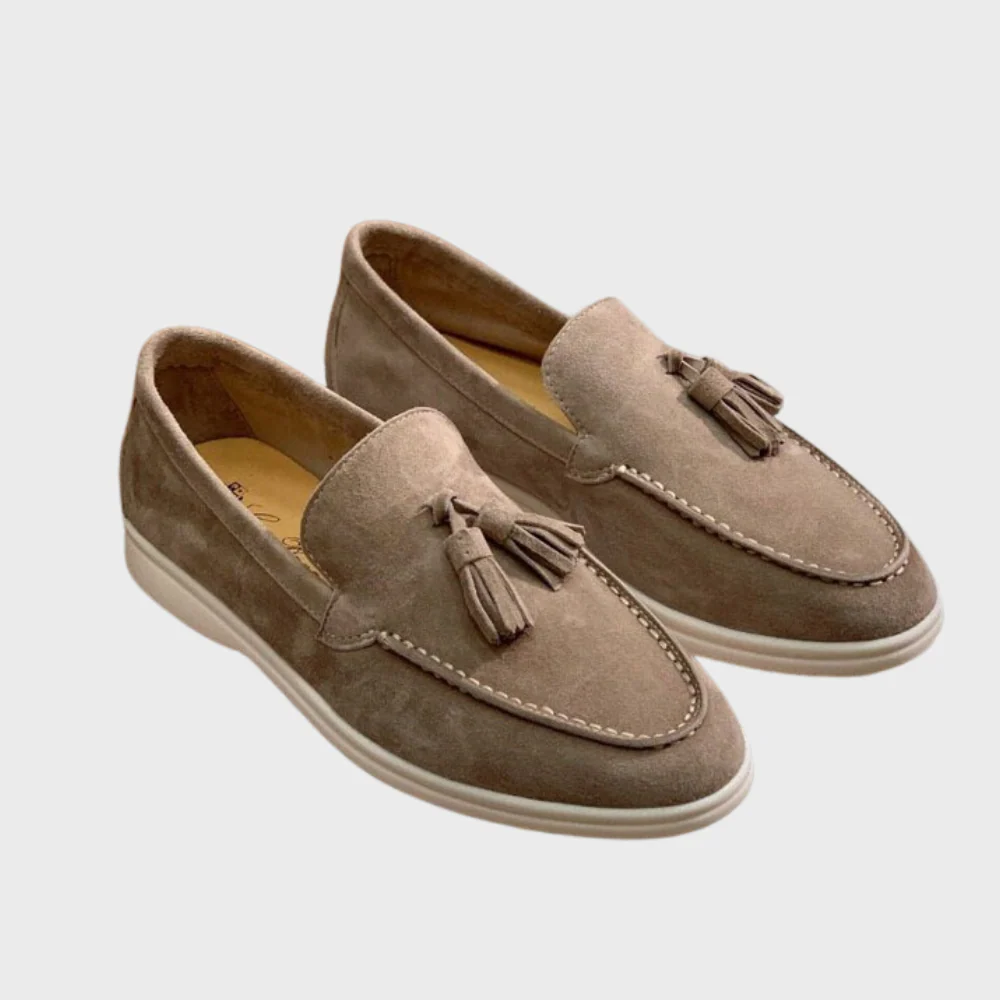 Heidi-Mode | Wildleder Slipper Quasten Slip On Mokassin Zehen Leger & Smart Kleid Schuh - Image 6