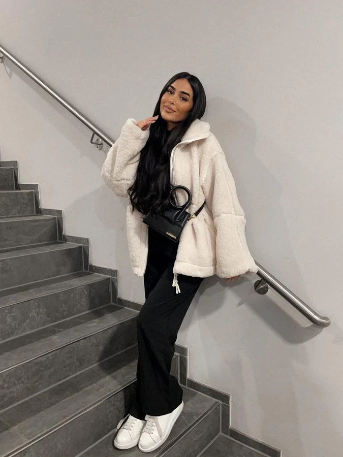 Heidi-Mode | Winter Teddy Mantel - mit Reißverschluss - Image 4