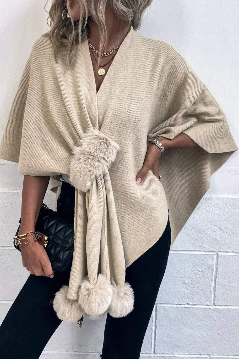 Heidi-Mode | Wollen Damen Poncho Sasha