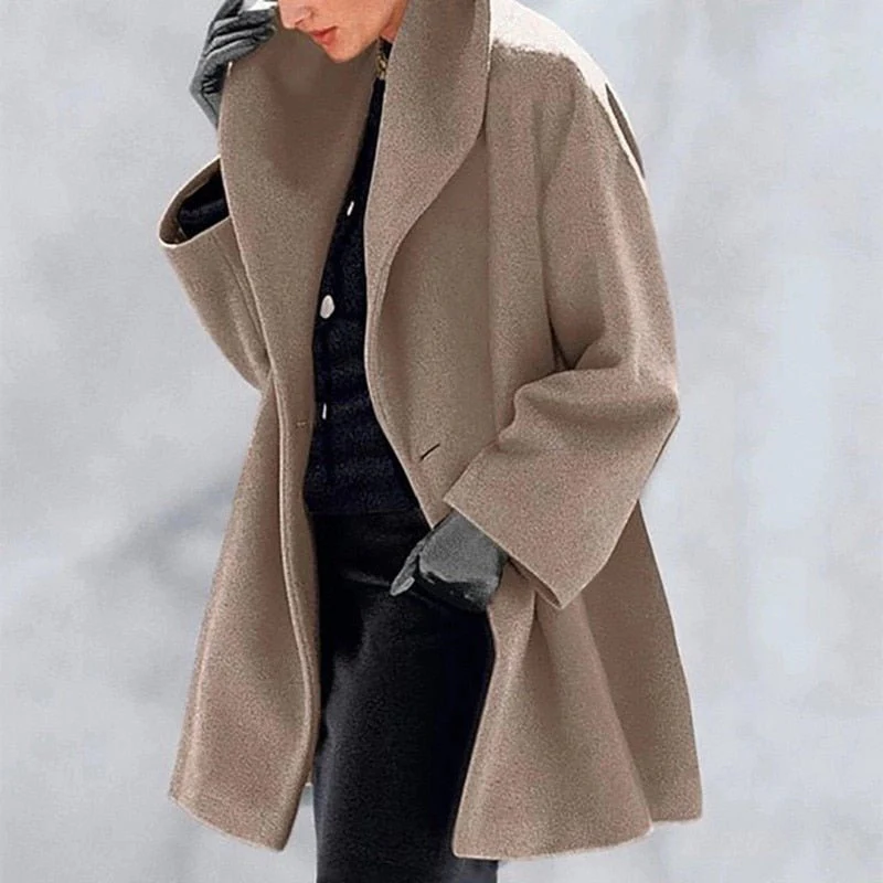 Heidi-Mode | Wollmantel mit Breitem Kragen für Damen - Image 4