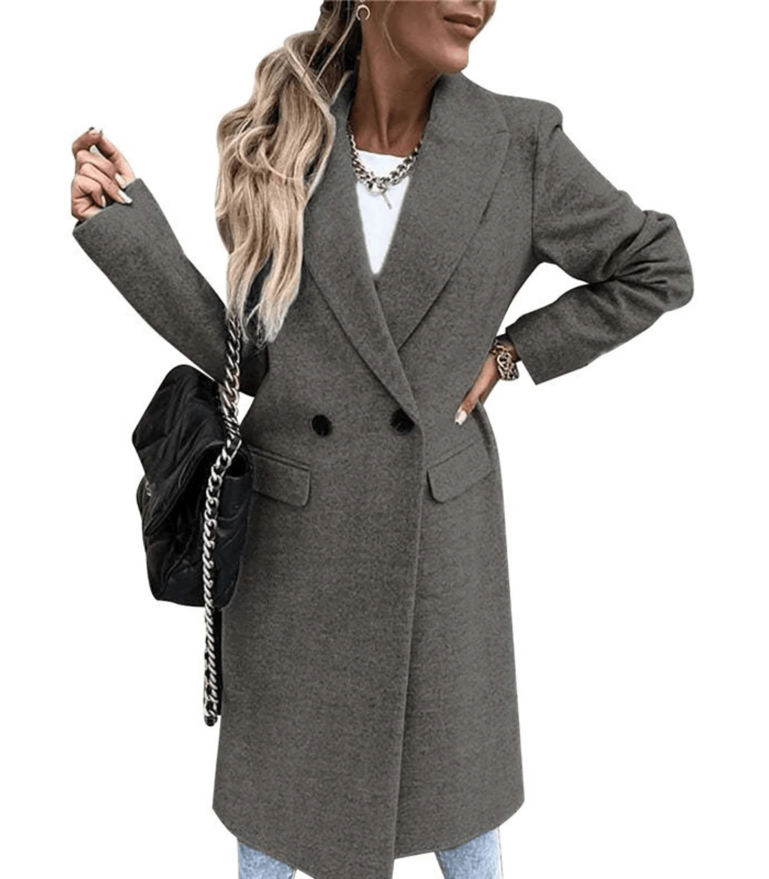 Heidi-Mode | Wollmantel mit Taschen und Knöpfen - Image 10