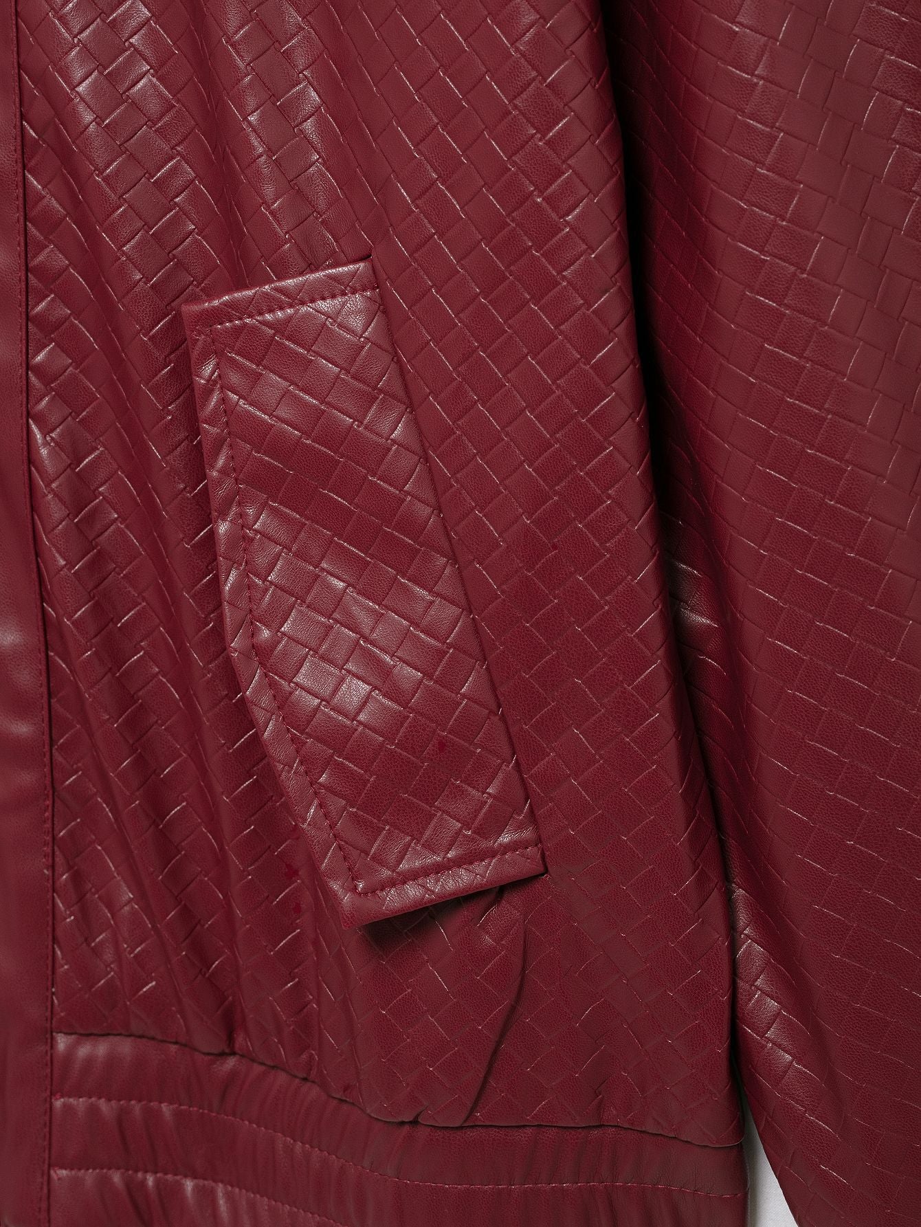 Heidi-Mode | Woven Faux Leder Bomberjacke - Image 5