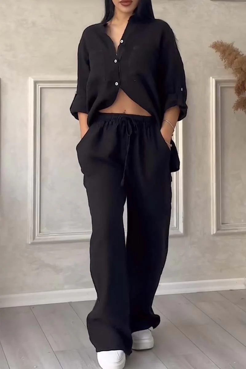 Heidi-Mode | Zweiteiliges Set mit Hosen Aus Baumwolle und Leinen - Image 11