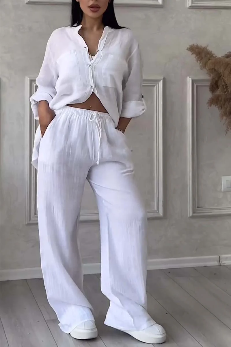 Heidi-Mode | Zweiteiliges Set mit Hosen Aus Baumwolle und Leinen - Image 12