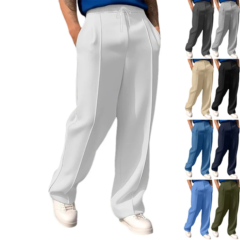Herren atmungsaktive Freizeithose mit elastischem Bund und seitlichen Eingrifftaschen Heidi-Mode