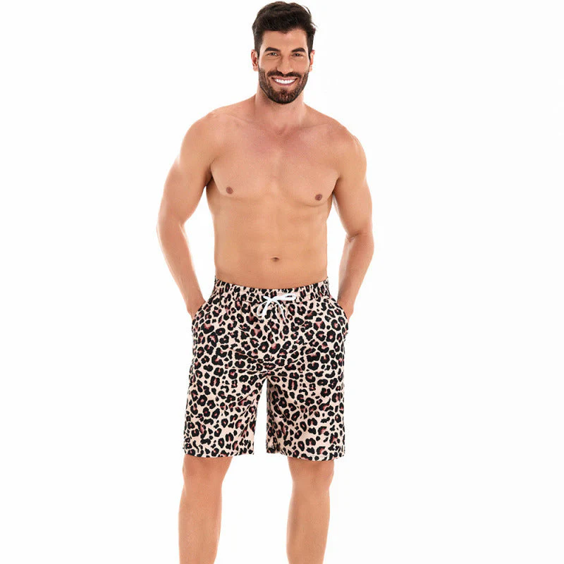 Herren Badeshorts mit Trendigem Leopardenmuster und Leichtem, Schnelltrocknendem Material Heidi-Mode - Image 2