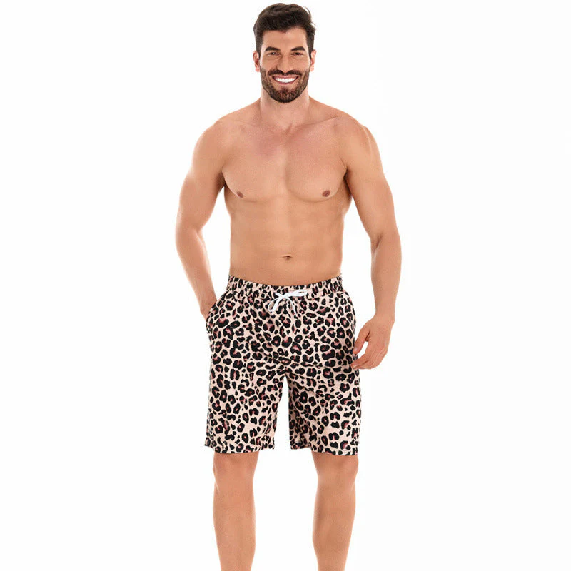 Herren Badeshorts mit Trendigem Leopardenmuster und Leichtem, Schnelltrocknendem Material Heidi-Mode - Image 5