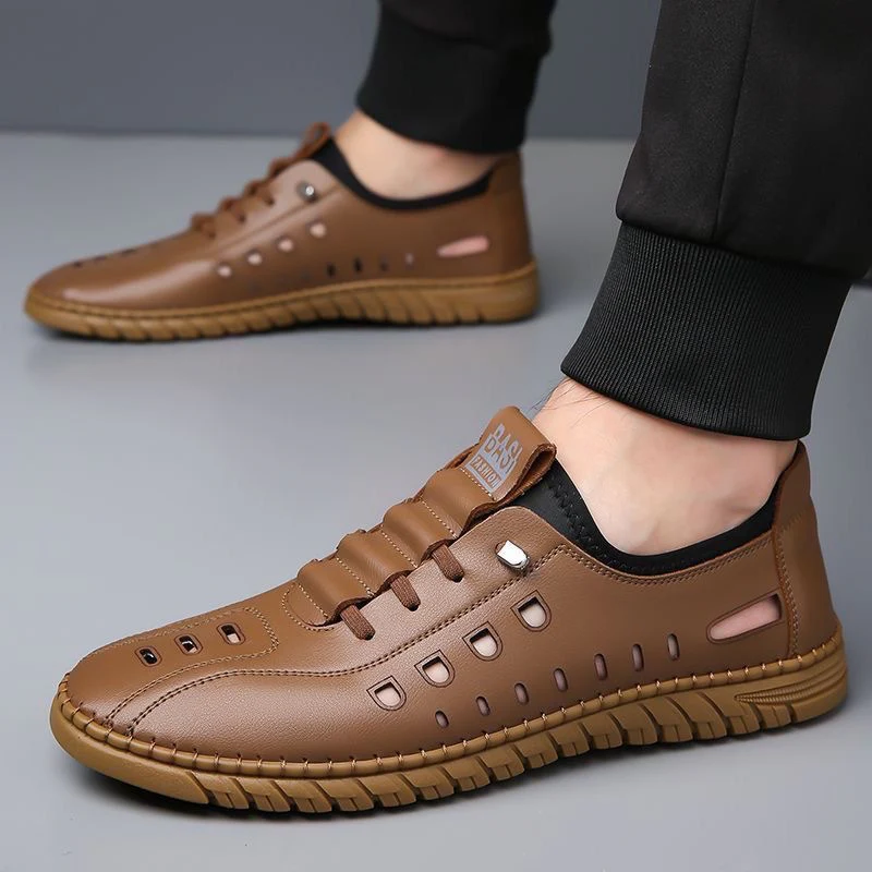 Herren Bequeme und atmungsaktive Freizeit-Sneaker mit elastischem Schnürsystem Heidi Mode - Image 3