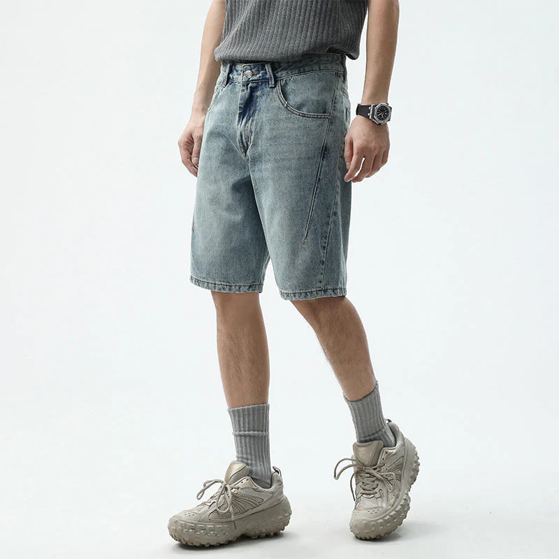 Herren Denim-Shorts Im Lässigen Relaxed Fit mit Seitlichen Taschen Heidi-Mode - Image 3