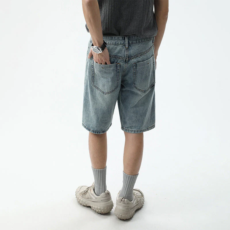 Herren Denim-Shorts Im Lässigen Relaxed Fit mit Seitlichen Taschen Heidi-Mode - Image 5