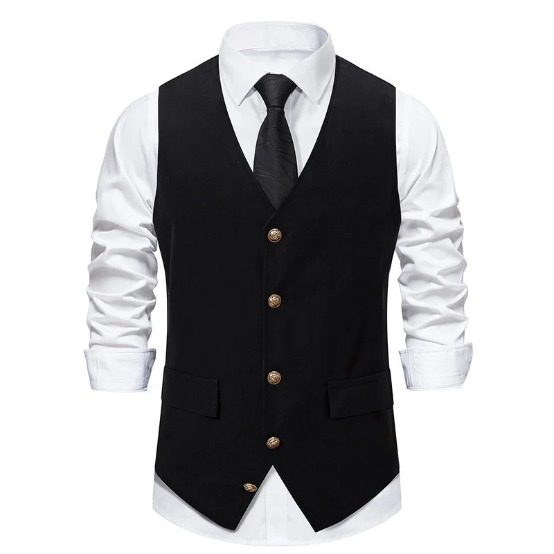 Herren elegante Anzugweste mit feinen Details und praktischen Taschen Heidi-Mode - Image 5