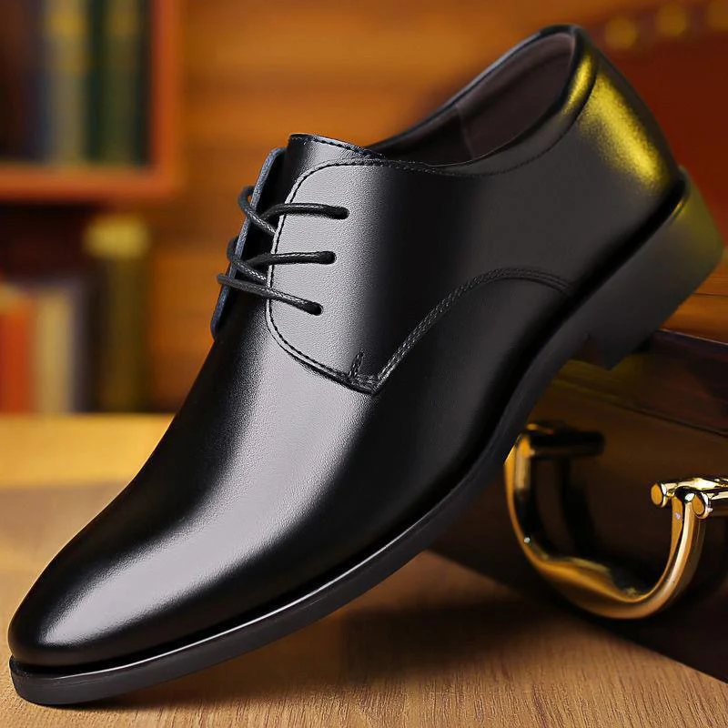 Herren Elegante Business Schnürschuhe mit hochglänzender Oberfläche und bequemer Innensohle Heidi Mode