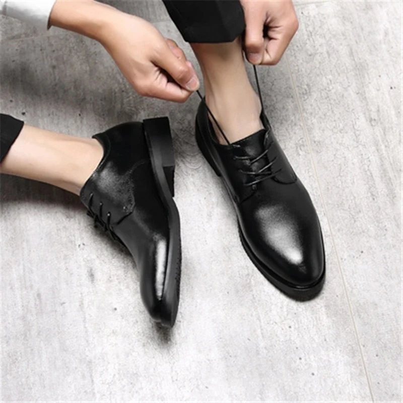 Herren Elegante Business Schnürschuhe mit hochglänzender Oberfläche und bequemer Innensohle Heidi Mode - Image 4